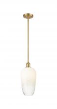 Innovations Lighting 516-1S-SG-G484-7OP - Brookhaven Flute - 1 Light - 7 inch - Satin Gold - Stem hung - Mini Pendant
