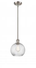 Innovations Lighting 516-1S-SN-G1214-8 - Twisted Swirl 1 Light 8 inch Mini Pendant