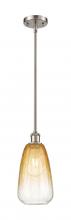Innovations Lighting 516-1S-SN-G480-6AM - Brookhaven Almond - 1 Light - 6 inch - Brushed Satin Nickel - Stem hung - Mini Pendant