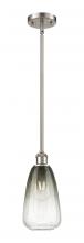 Innovations Lighting 516-1S-SN-G480-6SL - Brookhaven Almond - 1 Light - 6 inch - Brushed Satin Nickel - Stem hung - Mini Pendant