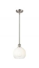 Innovations Lighting 516-1S-SN-G483-8OP - Brookhaven Globe - 1 Light - 8 inch - Brushed Satin Nickel - Stem hung - Mini Pendant