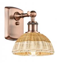 Innovations Lighting 516-1W-AC-NBD2-75-NAT - Bristol Natural II - 1 Light - 8 inch - Antique Copper - Sconce