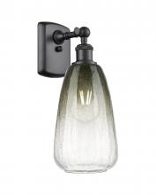 Innovations Lighting 516-1W-BK-G480-6SL - Brookhaven Almond - 1 Light - 6 inch - Matte Black - Sconce