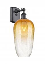 Innovations Lighting 516-1W-BK-G484-7AM - Brookhaven Flute - 1 Light - 7 inch - Matte Black - Sconce