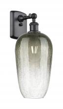 Innovations Lighting 516-1W-BK-G484-7SL - Brookhaven Flute - 1 Light - 7 inch - Matte Black - Sconce