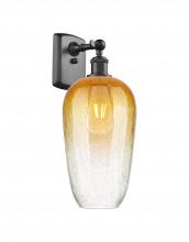 Innovations Lighting 516-1W-OB-G484-7AM - Brookhaven Flute - 1 Light - 7 inch - Oil Rubbed Bronze - Sconce