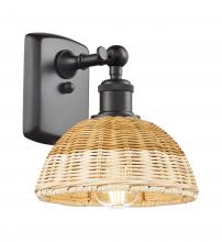 Innovations Lighting 516-1W-OB-NBD2-75-NAT - Bristol Natural II - 1 Light - 8 inch - Oil Rubbed Bronze - Sconce
