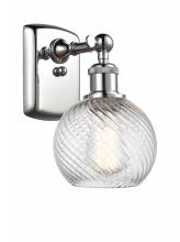 Innovations Lighting 516-1W-PC-G1214-6 - Small Twisted Swirl 1 Light Sconce part of the Ballston Collection