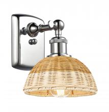 Innovations Lighting 516-1W-PC-NBD2-75-NAT - Bristol Natural II - 1 Light - 8 inch - Polished Chrome - Sconce