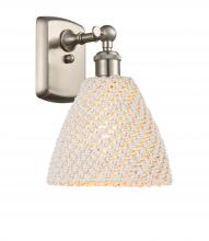 Innovations Lighting 516-1W-SN-NBD-75-NAT - Bristol Natural - 1 Light - 8 inch - Brushed Satin Nickel - Sconce