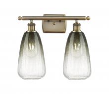 Innovations Lighting 516-2W-AB-G480-6SL - Brookhaven Almond - 2 Light - 16 inch - Antique Brass - Bath Vanity Light