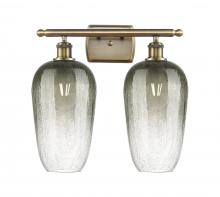 Innovations Lighting 516-2W-AB-G484-7SL - Brookhaven Flute - 2 Light - 17 inch - Antique Brass - Bath Vanity Light