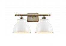 Innovations Lighting 516-2W-AB-M14-W - Adirondack - 2 Light - 18 inch - Antique Brass - Bath Vanity Light