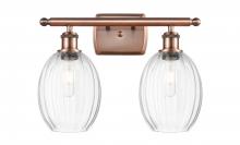 Innovations Lighting 516-2W-AC-G459-6CL - Preston Bulb - 2 Light - 16 inch - Antique Copper - Bath Vanity Light