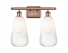 Innovations Lighting 516-2W-AC-G480-6OP - Brookhaven Almond - 2 Light - 16 inch - Antique Copper - Bath Vanity Light