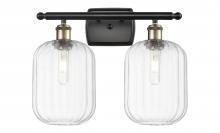 Innovations Lighting 516-2W-BAB-G460-7CL - Preston Cylinder - 2 Light - 17 inch - Black Antique Brass - Bath Vanity Light