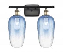 Innovations Lighting 516-2W-BAB-G484-7SB - Brookhaven Flute - 2 Light - 17 inch - Black Antique Brass - Bath Vanity Light