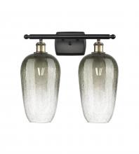 Innovations Lighting 516-2W-BAB-G484-7SL - Brookhaven Flute - 2 Light - 17 inch - Black Antique Brass - Bath Vanity Light