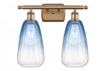 Innovations Lighting 516-2W-BB-G480-6SB - Brookhaven Almond - 2 Light - 16 inch - Brushed Brass - Bath Vanity Light