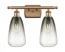 Innovations Lighting 516-2W-BB-G480-6SL - Brookhaven Almond - 2 Light - 16 inch - Brushed Brass - Bath Vanity Light