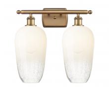 Innovations Lighting 516-2W-BB-G484-7OP - Brookhaven Flute - 2 Light - 17 inch - Brushed Brass - Bath Vanity Light