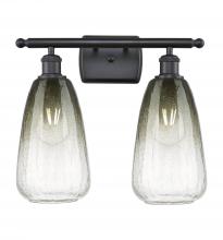 Innovations Lighting 516-2W-BK-G480-6SL - Brookhaven Almond - 2 Light - 16 inch - Matte Black - Bath Vanity Light
