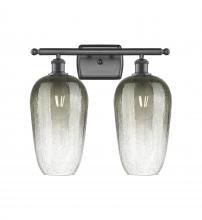 Innovations Lighting 516-2W-BK-G484-7SL - Brookhaven Flute - 2 Light - 17 inch - Matte Black - Bath Vanity Light