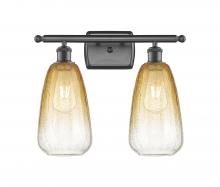Innovations Lighting 516-2W-OB-G480-6AM - Brookhaven Almond - 2 Light - 16 inch - Oil Rubbed Bronze - Bath Vanity Light