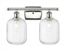 Innovations Lighting 516-2W-PN-G460-7CL - Preston Cylinder - 2 Light - 17 inch - Polished Nickel - Bath Vanity Light
