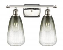 Innovations Lighting 516-2W-PN-G480-6SL - Brookhaven Almond - 2 Light - 16 inch - Polished Nickel - Bath Vanity Light