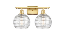 Innovations Lighting 516-2W-SG-G1213-8CL - Athens Deco Swirl - 2 Light - 18 inch - Satin Gold - Bath Vanity Light