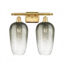 Innovations Lighting 516-2W-SG-G484-7SL - Brookhaven Flute - 2 Light - 17 inch - Satin Gold - Bath Vanity Light