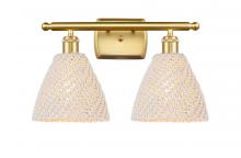 Innovations Lighting 516-2W-SG-NBD-75-NAT - Bristol Natural - 2 Light - 18 inch - Satin Gold - Bath Vanity Light