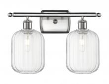 Innovations Lighting 516-2W-SN-G460-7CL - Preston Cylinder - 2 Light - 17 inch - Brushed Satin Nickel - Bath Vanity Light