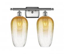 Innovations Lighting 516-2W-SN-G484-7AM - Brookhaven Flute - 2 Light - 17 inch - Brushed Satin Nickel - Bath Vanity Light