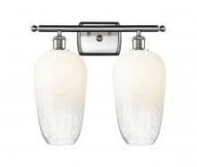 Innovations Lighting 516-2W-SN-G484-7OP - Brookhaven Flute - 2 Light - 17 inch - Brushed Satin Nickel - Bath Vanity Light