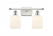 Innovations Lighting 516-2W-WPC-G559-5GWH - Bridal Veil - 2 Light - 15 inch - White Polished Chrome - Bath Vanity Light