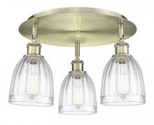 Innovations Lighting 516-3C-AB-G442 - Brookfield - 3 Light - 18 inch - Antique Brass - Semi-Flush Mount