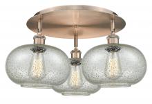 Innovations Lighting 516-3C-AC-G249 - Gorham - 3 Light - 21 inch - Antique Copper - Semi-Flush Mount