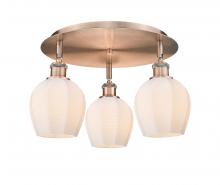Innovations Lighting 516-3C-AC-G461-6 - Norfolk - 3 Light - 18 inch - Antique Copper - Semi-Flush Mount