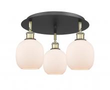 Innovations Lighting 516-3C-BAB-G101 - Belfast - 3 Light - 18 inch - Black Antique Brass - Semi-Flush Mount