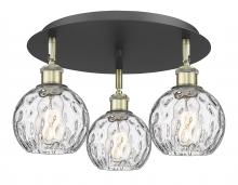 Innovations Lighting 516-3C-BAB-G1215-6 - Athens Water Glass - 3 Light - 18 inch - Black Antique Brass - Semi-Flush Mount