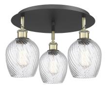 Innovations Lighting 516-3C-BAB-G292 - Salina - 3 Light - 18 inch - Black Antique Brass - Semi-Flush Mount