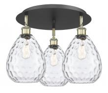 Innovations Lighting 516-3C-BAB-G372 - Waverly - 3 Light - 20 inch - Black Antique Brass - Semi-Flush Mount