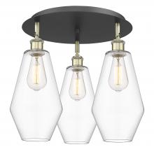 Innovations Lighting 516-3C-BAB-G652-7 - Cindyrella - 3 Light - 19 inch - Black Antique Brass - Semi-Flush Mount