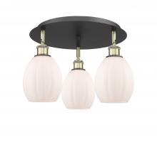 Innovations Lighting 516-3C-BAB-G81 - Eaton - 3 Light - 17 inch - Black Antique Brass - Semi-Flush Mount