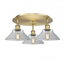 Innovations Lighting 516-3C-BB-G132 - Orwell - 3 Light - 20 inch - Brushed Brass - Semi-Flush Mount