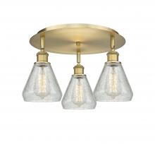 Innovations Lighting 516-3C-BB-G275 - Conesus - 3 Light - 18 inch - Brushed Brass - Semi-Flush Mount