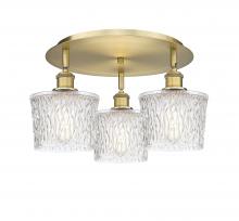Innovations Lighting 516-3C-BB-G402 - Niagara - 3 Light - 18 inch - Brushed Brass - Semi-Flush Mount