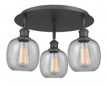 Innovations Lighting 516-3C-BK-G104 - Belfast - 3 Light - 18 inch - Matte Black - Semi-Flush Mount